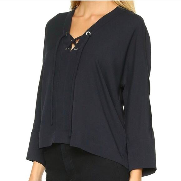 IRO Alis Lace-Up V-Neck Blouse - Picture 13 of 13